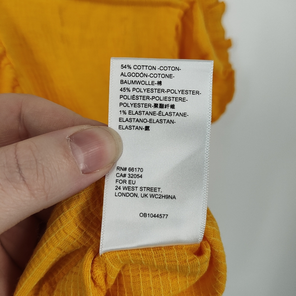 Women's Orange Ruffled Top - Picture 6 of 9